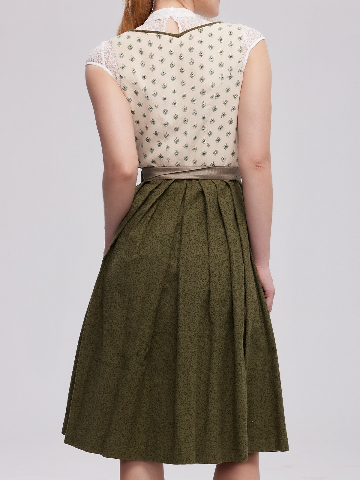 Dirndl Weiß mit gelber Schürze
