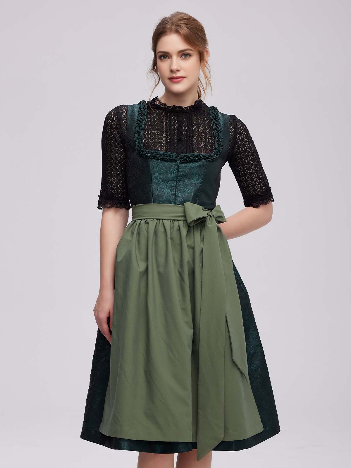Modernes Dirndl in Grün – perfekt für den urbanen Stil