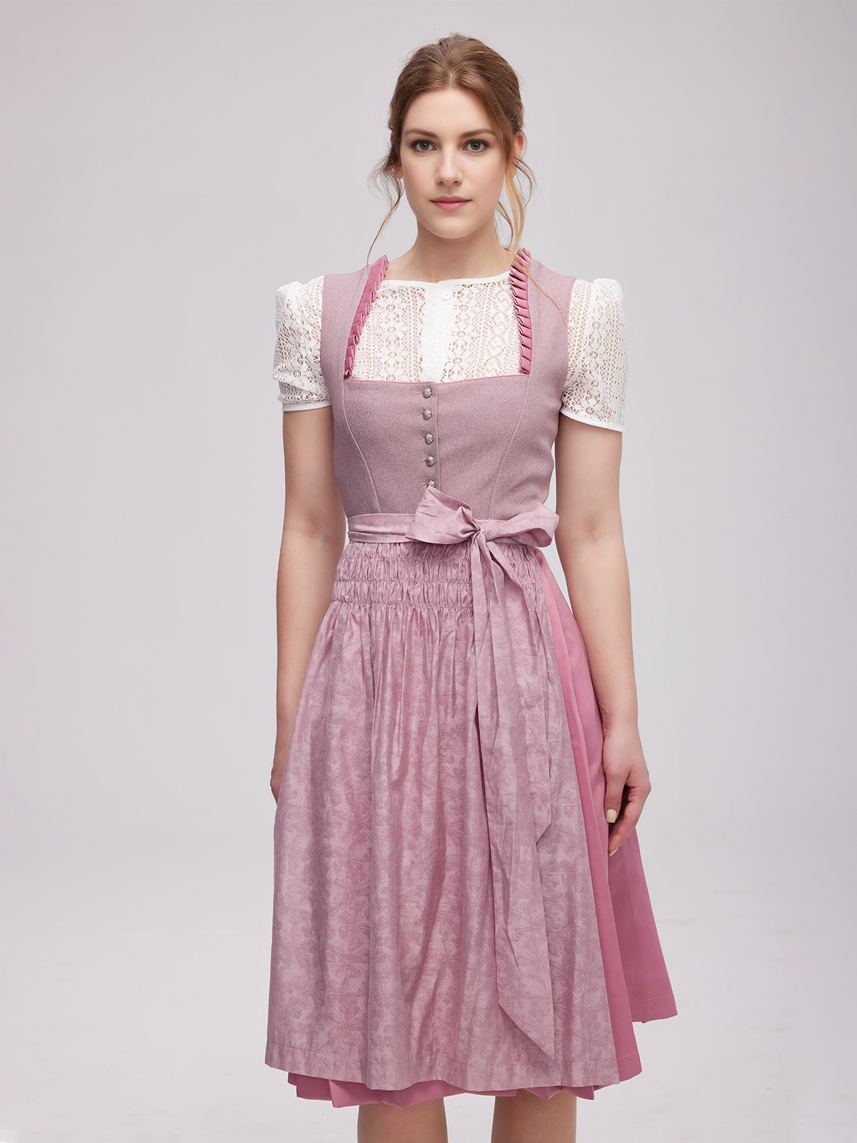 Dirndl mit Reißverschluss vorne in Lila